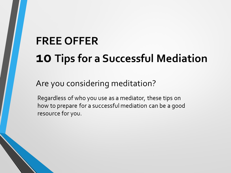 Flyer for 10 Tips for a Successful Mediation